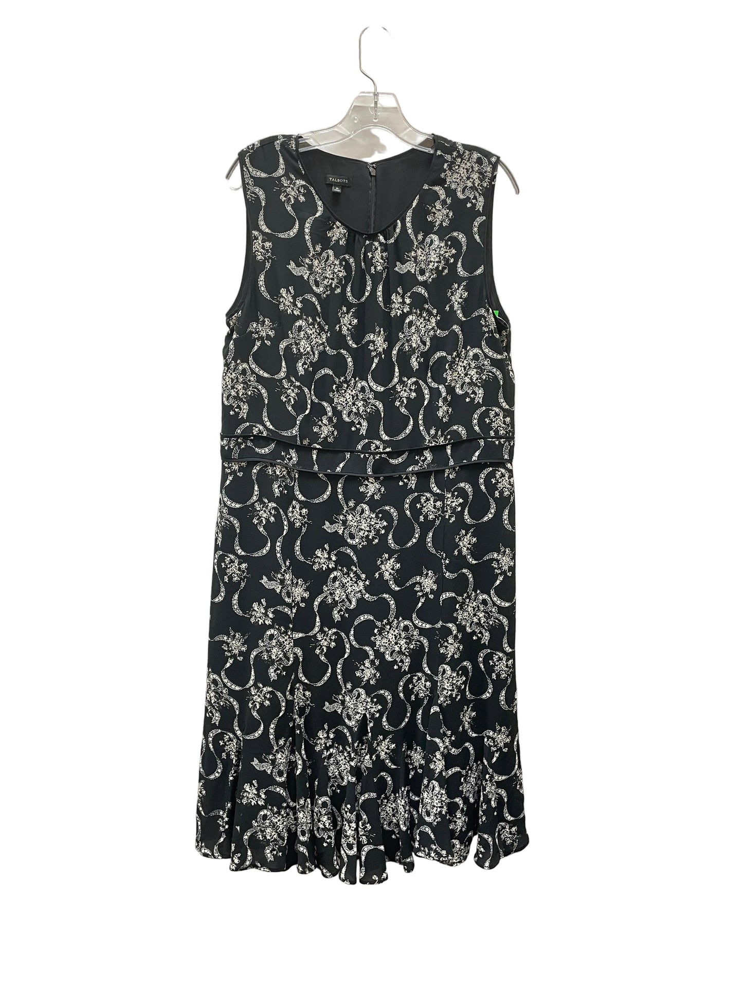 Dress Casual Midi By Talbots In Black, Size:16
