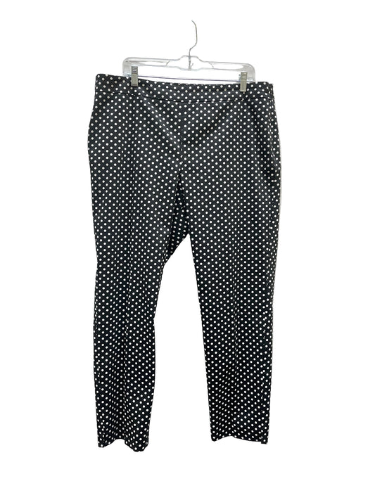Pants Dress By Talbots In Black & White, Size:16