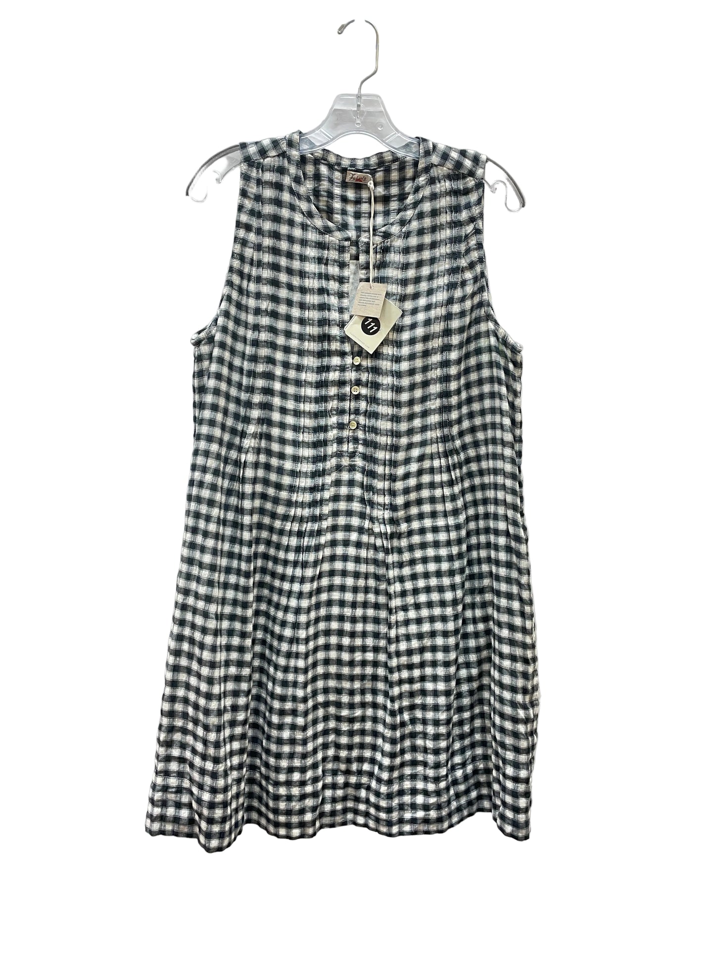 Dress Casual Midi By Faherty In Black & Cream, Size:L