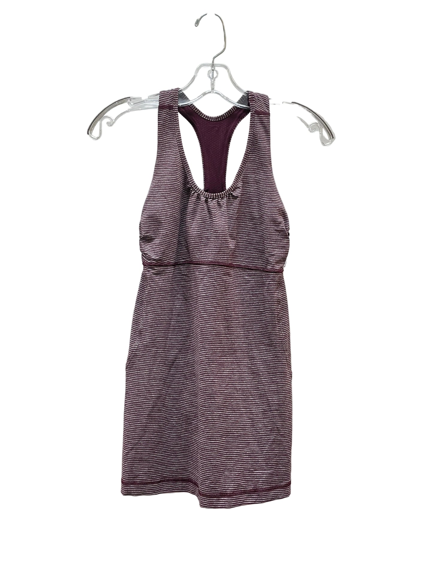 Athletic Tank Top By Lululemon In Maroon, Size:8