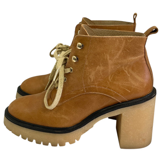 Boots Ankle Heels By Free People In Tan, Size:8