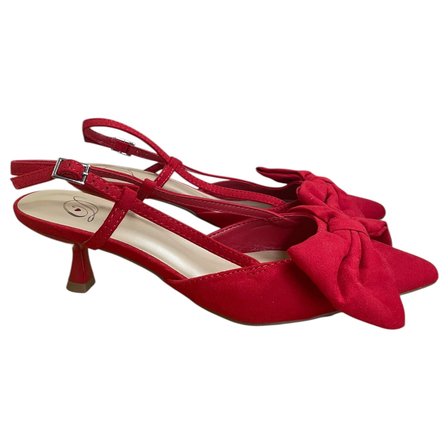 Shoes Heels Kitten By Cme In Red, Size:6