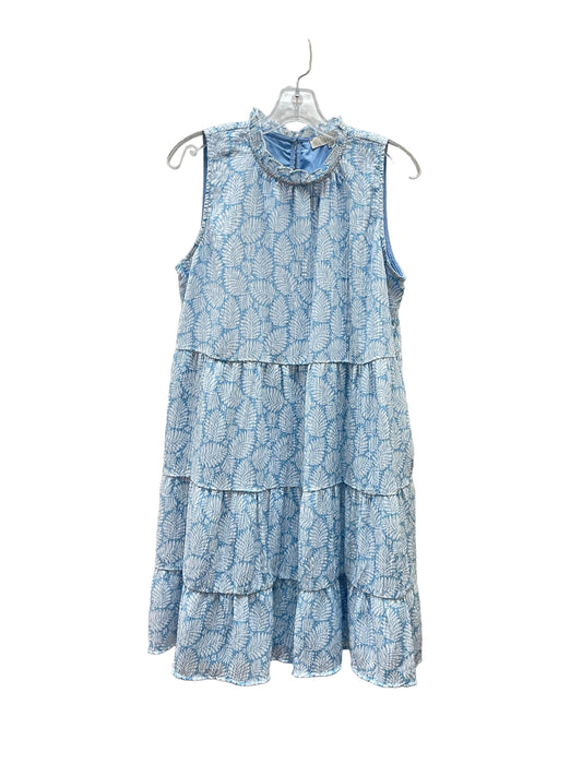 Dress Casual Midi By Loft In Blue & White, Size:M