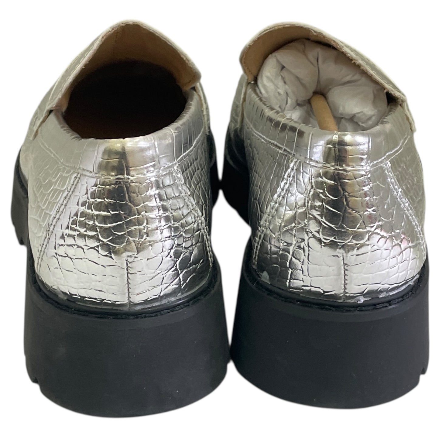 Shoes Flats By J. Crew In Silver, Size:7.5