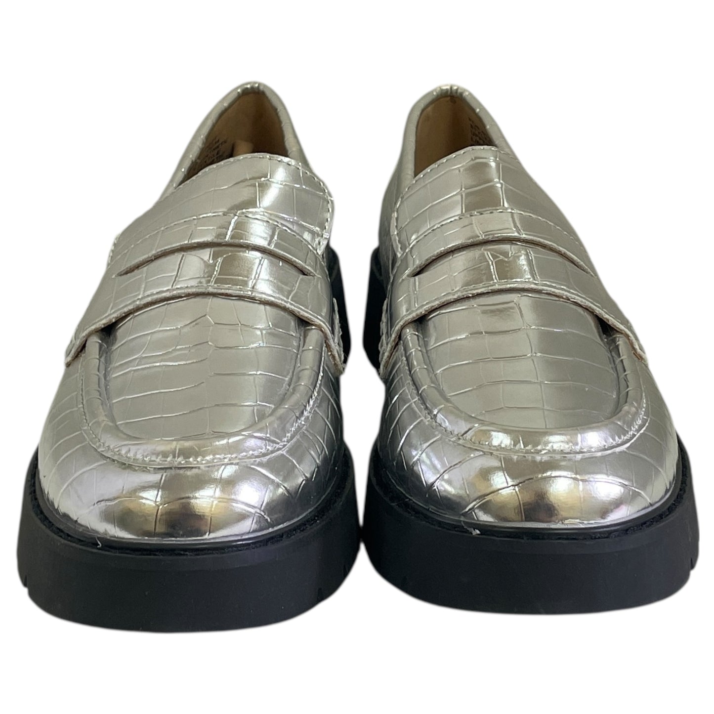 Shoes Flats By J. Crew In Silver, Size:7.5