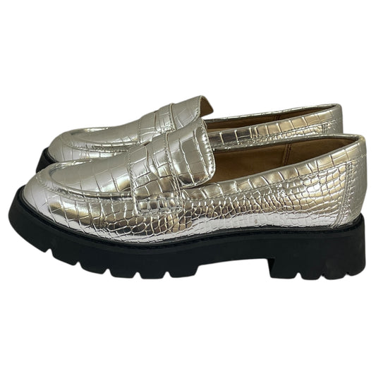 Shoes Flats By J. Crew In Silver, Size:7.5