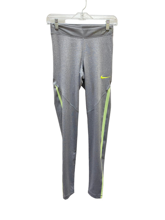 Athletic Leggings By Nike Apparel In Grey, Size:S