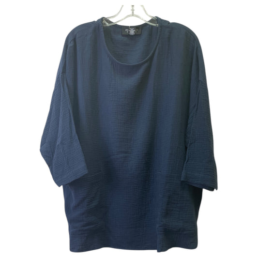 Top Ls By Jones And Co In Navy, Size:1X