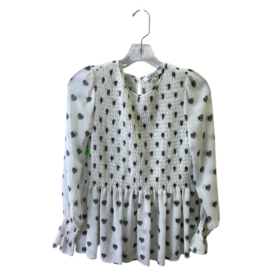 Top Ls By Rose And Olive In Black & Cream, Size:S