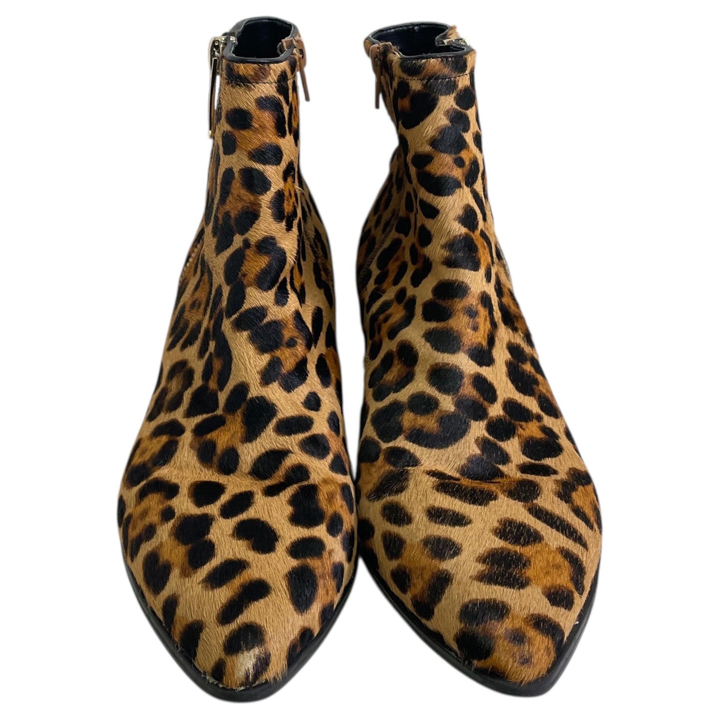 Boots Ankle Heels By Nine West In Animal Print, Size:8.5