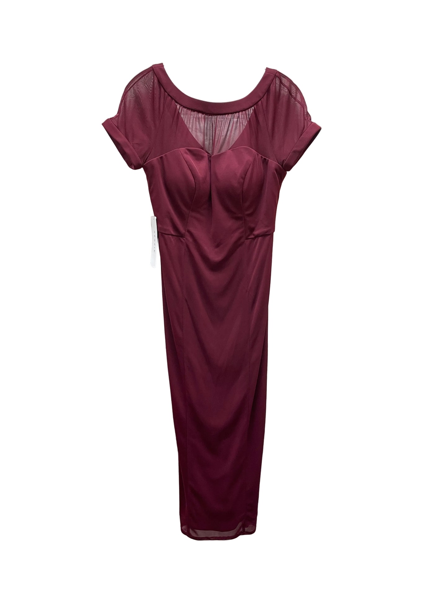 Dress Party Long By Azazie In Maroon, Size:8