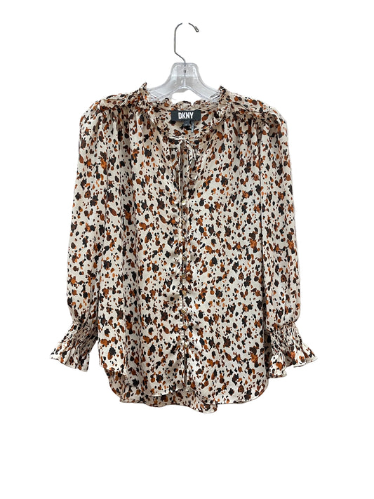 Blouse Ls By Dkny In Animal Print, Size:M