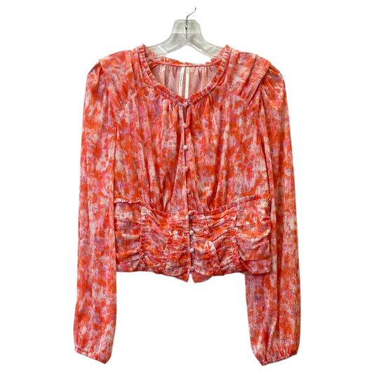 Top Ls By Anthropologie In Orange, Size:L