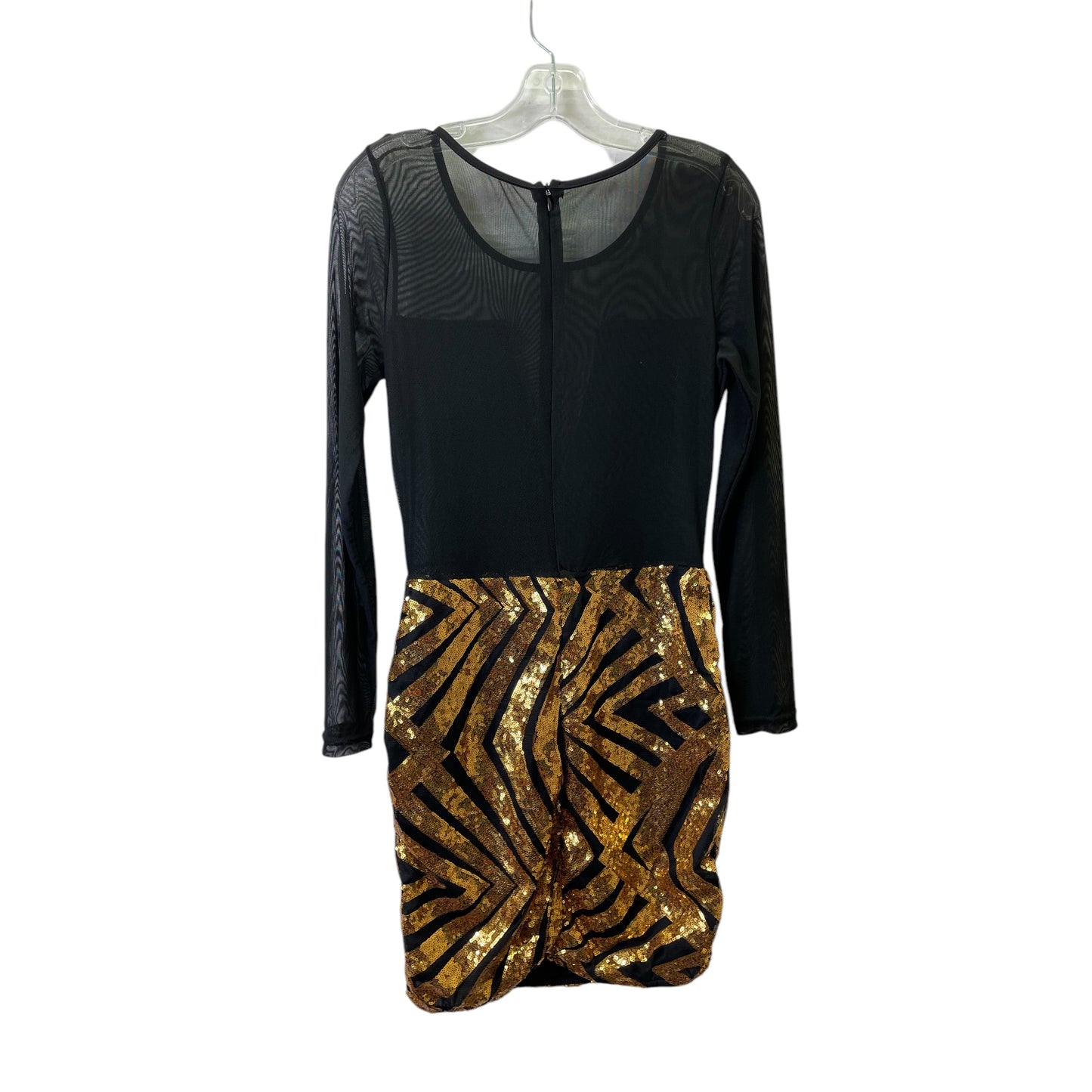 Dress Party Short By Cme In Black & Gold, Size:S