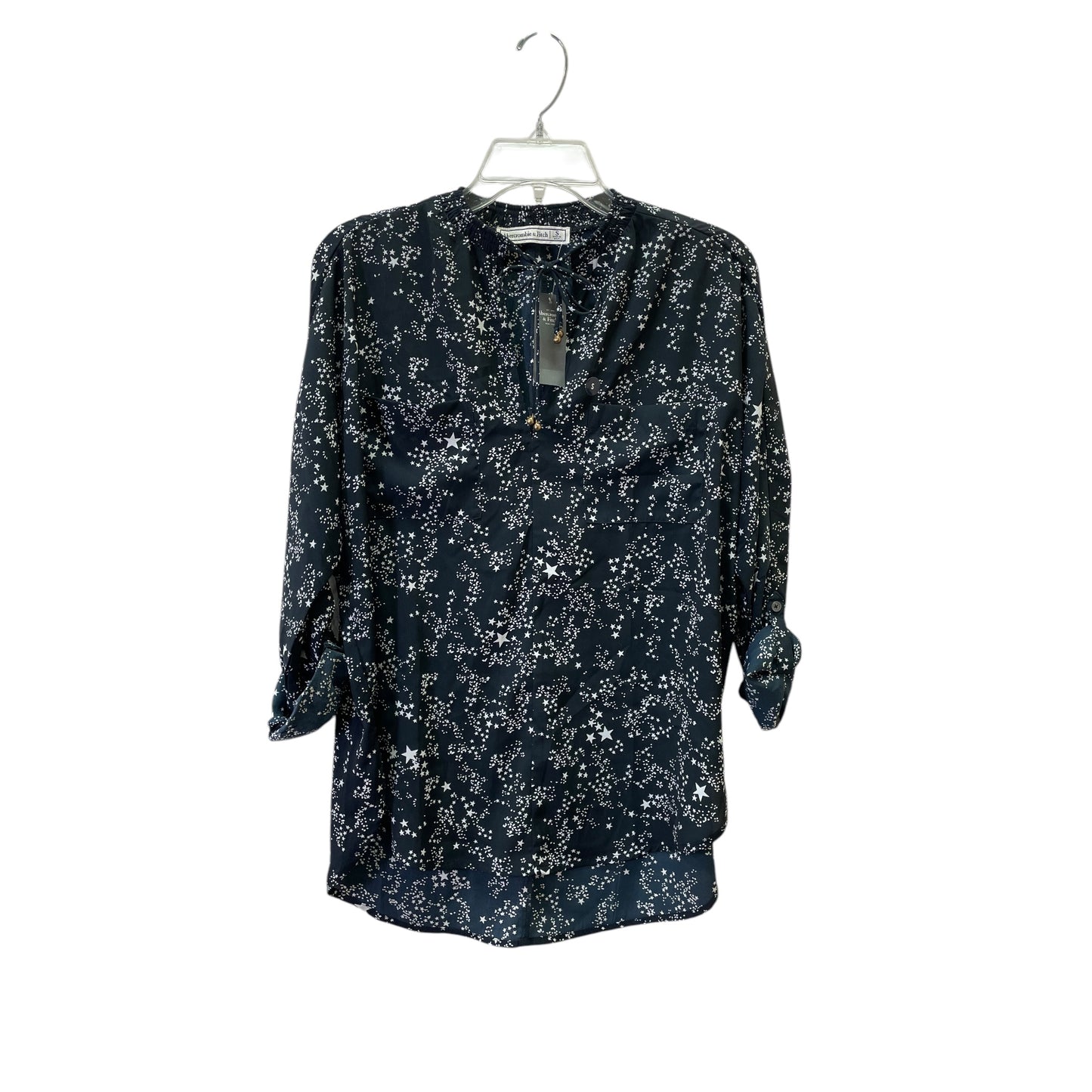 Top 3/4 Sleeve By Abercrombie And Fitch In Black & White, Size:S