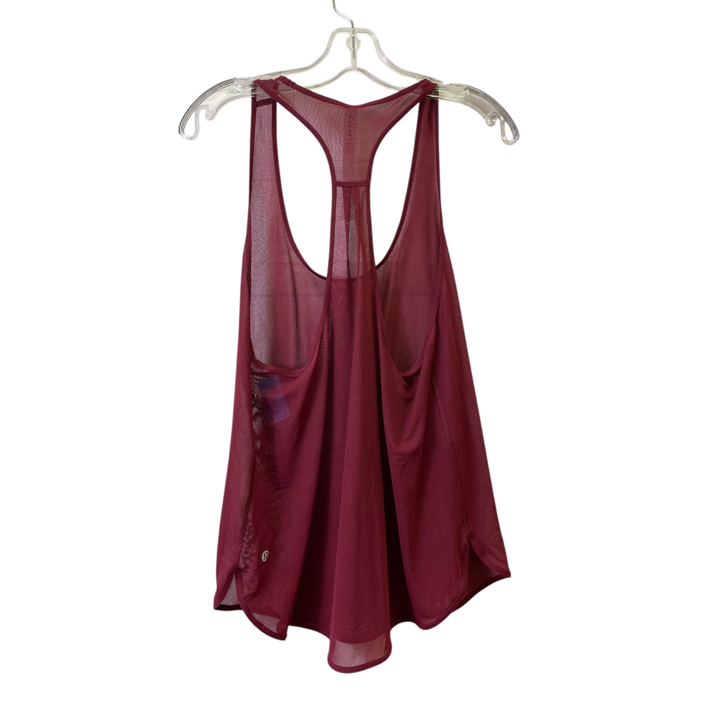 Athletic Tank Top By Lululemon In Maroon, Size:M