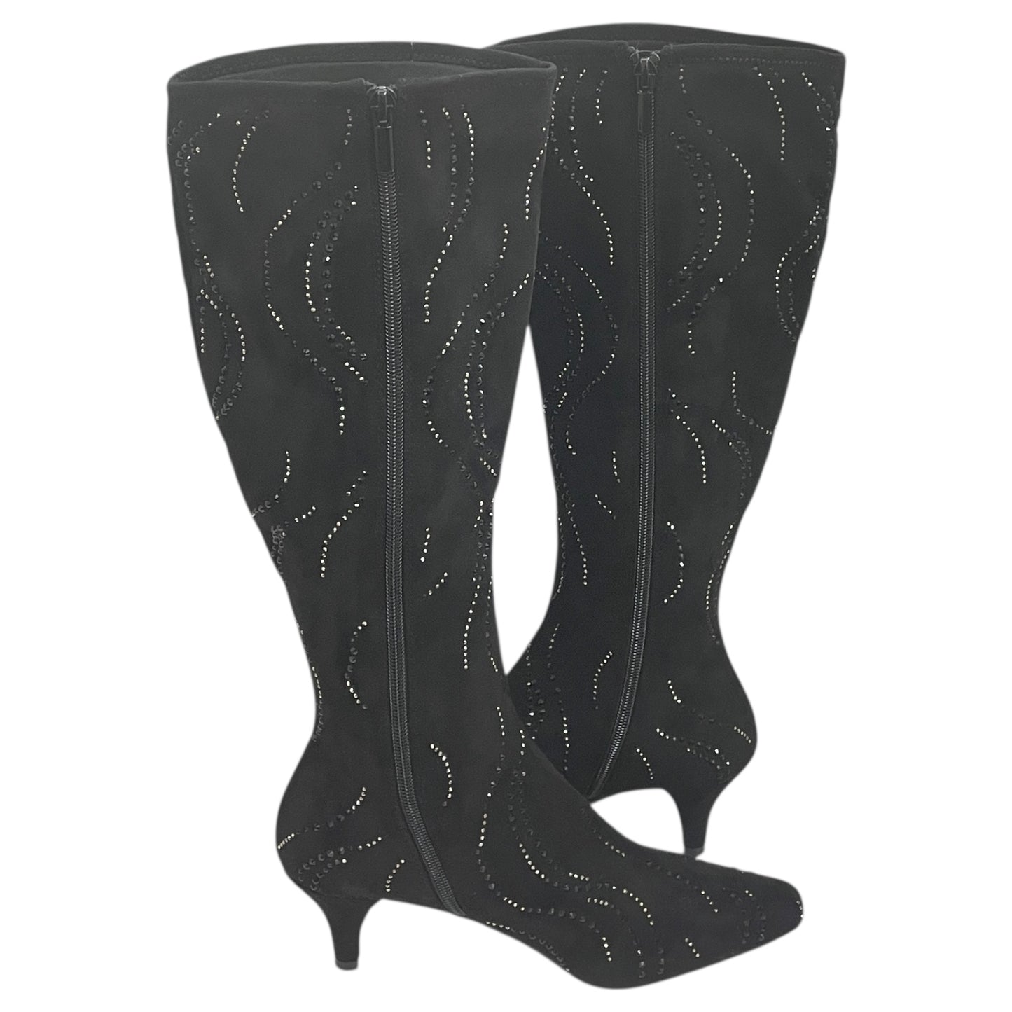 Boots Mid-Calf Heels By Impo In Black, Size:7.5