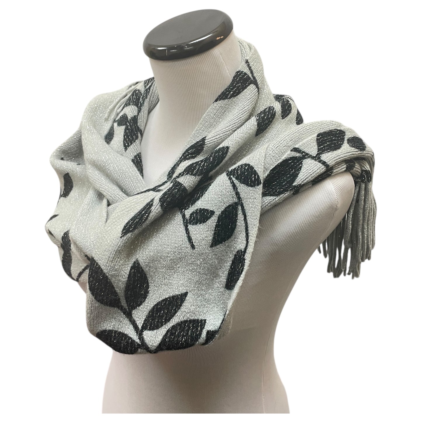 Scarf Long By Cejon In Black & Grey