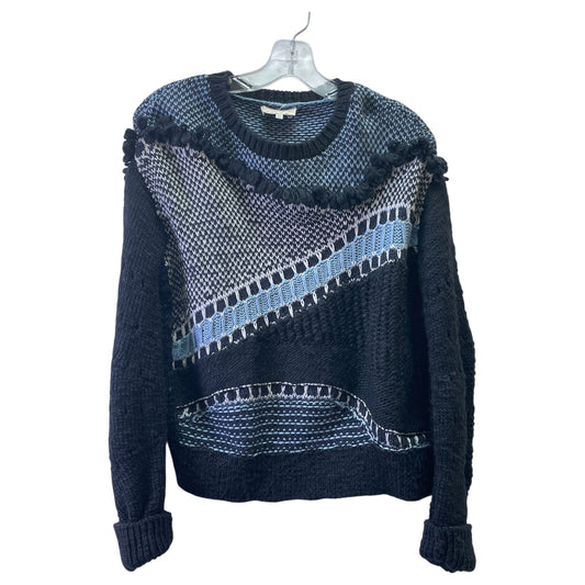 Sweater By Where Mountains Meet In Black & Blue, Size:M