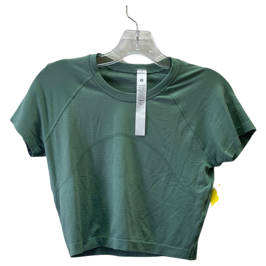 Athletic Top Ss By Lululemon In Green, Size:M
