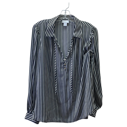 Top Ls By Liz Claiborne In Black & White, Size:L