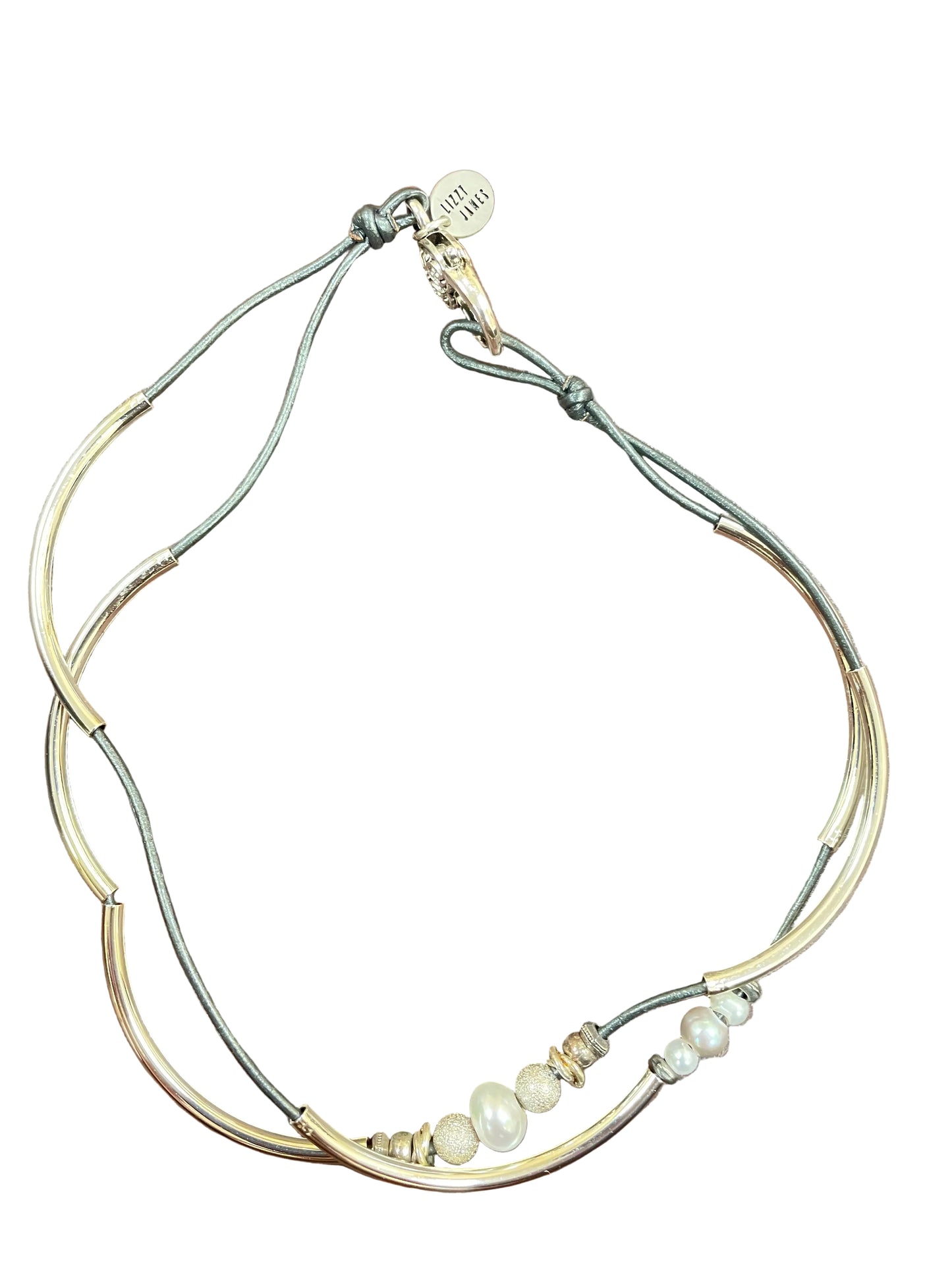 Necklace Choker & Collar By Lizzy James In Grey & Silver