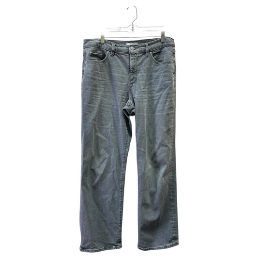 Jeans Wide Leg By Loft In Grey Denim, Size:10