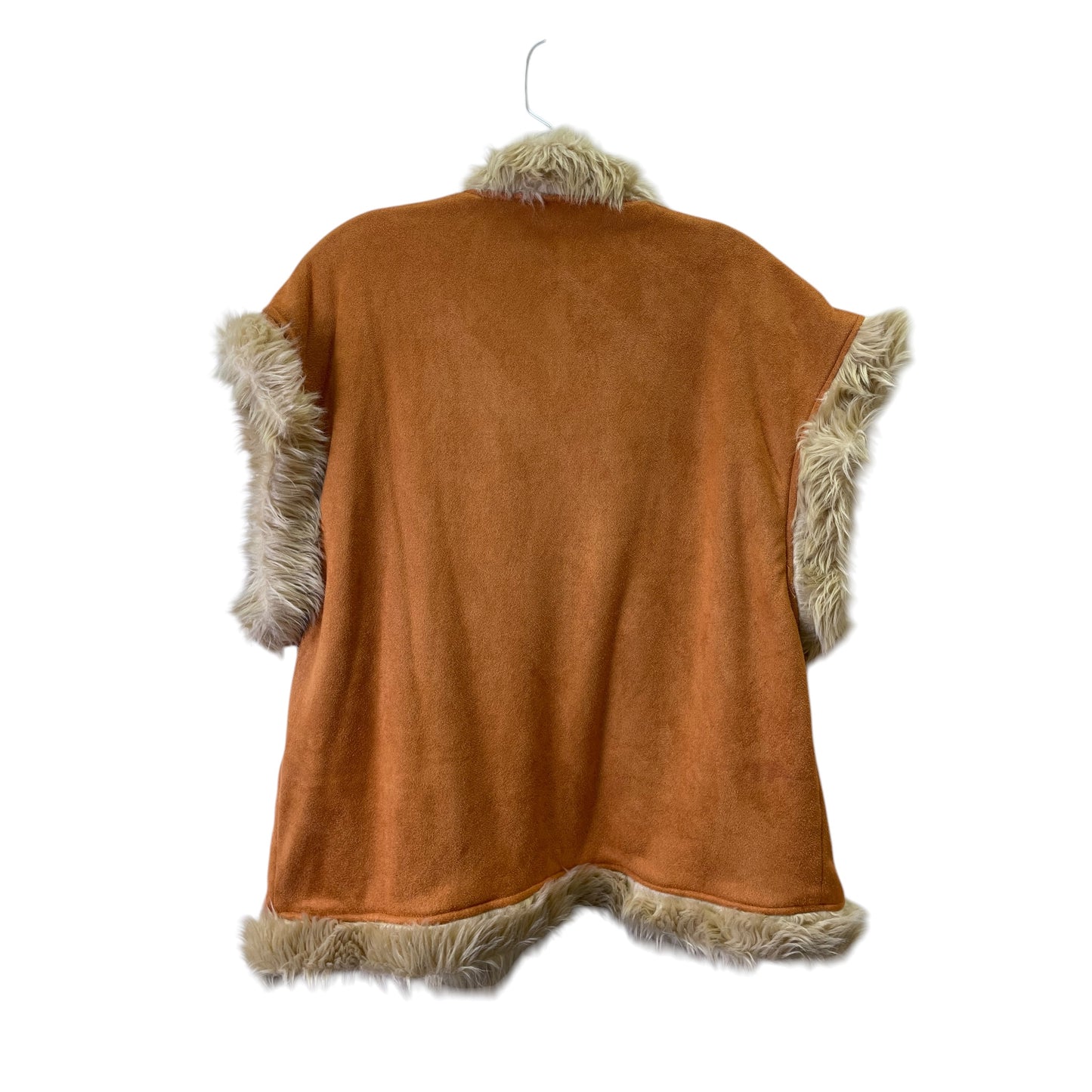 Vest Faux Fur & Sherpa By Cider In Orange, Size:S