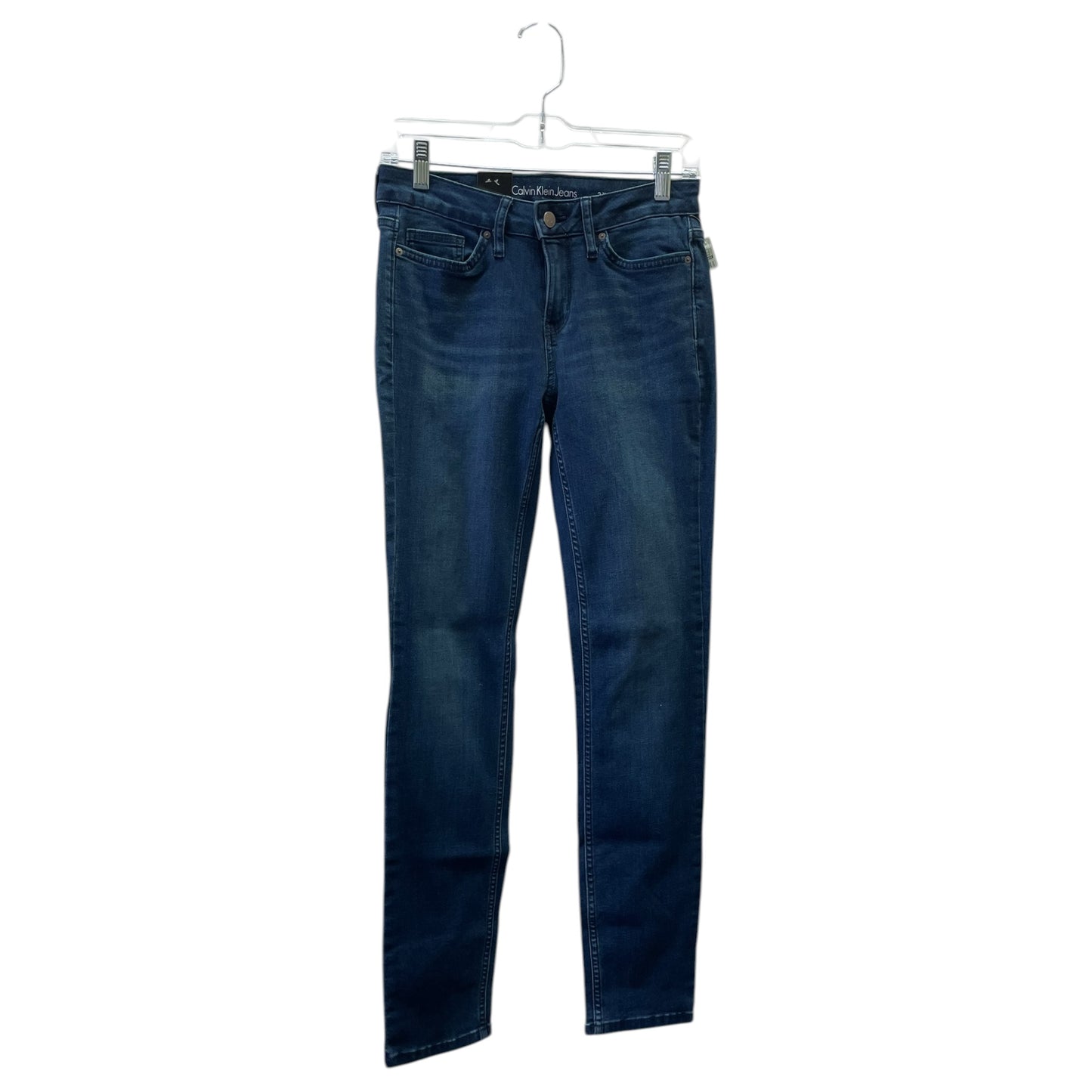 Jeans Skinny By Calvin Klein In Blue Denim, Size:2