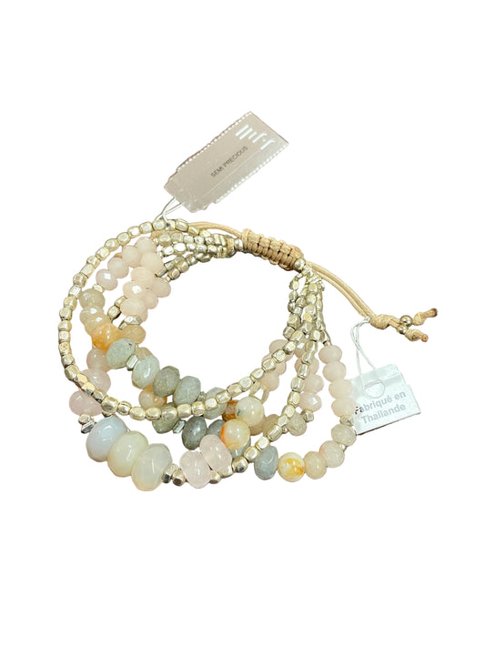 Bracelet Beaded By J. Jill In Pink & Silver
