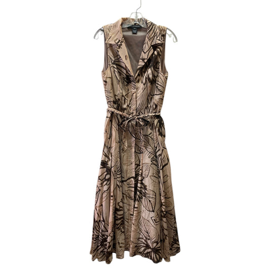Dress Casual Maxi By Jones New York In Brown, Size:12
