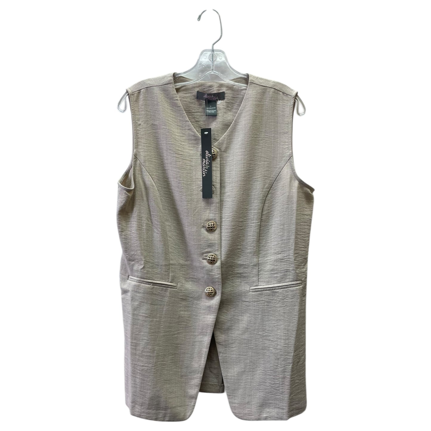Vest Other By OLIVIA and MARTIN In Tan, Size:L
