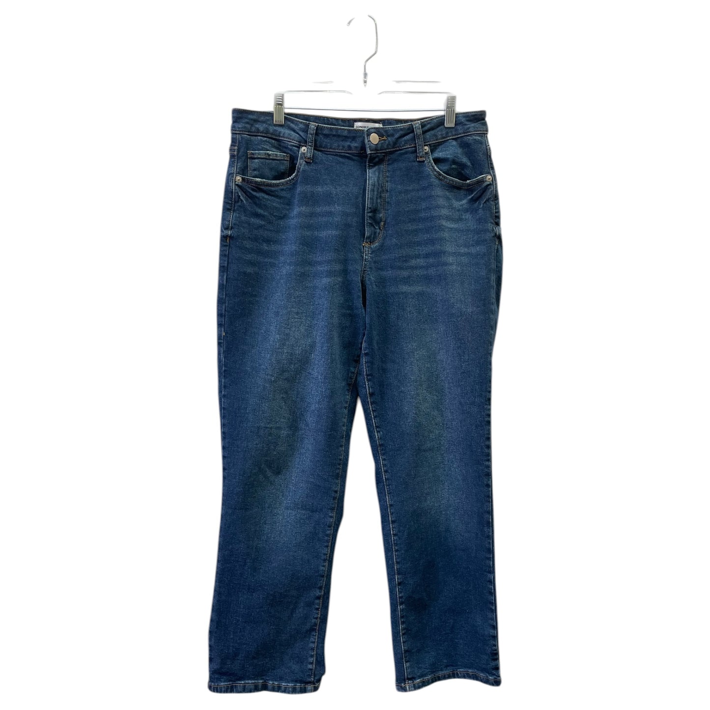 Jeans Straight By Sonoma In Blue, Size:14