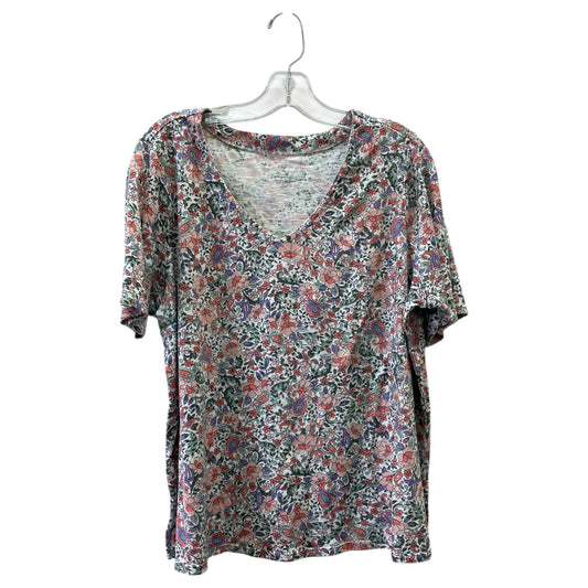 Top Ss By J. Jill In Floral Print, Size:Xl