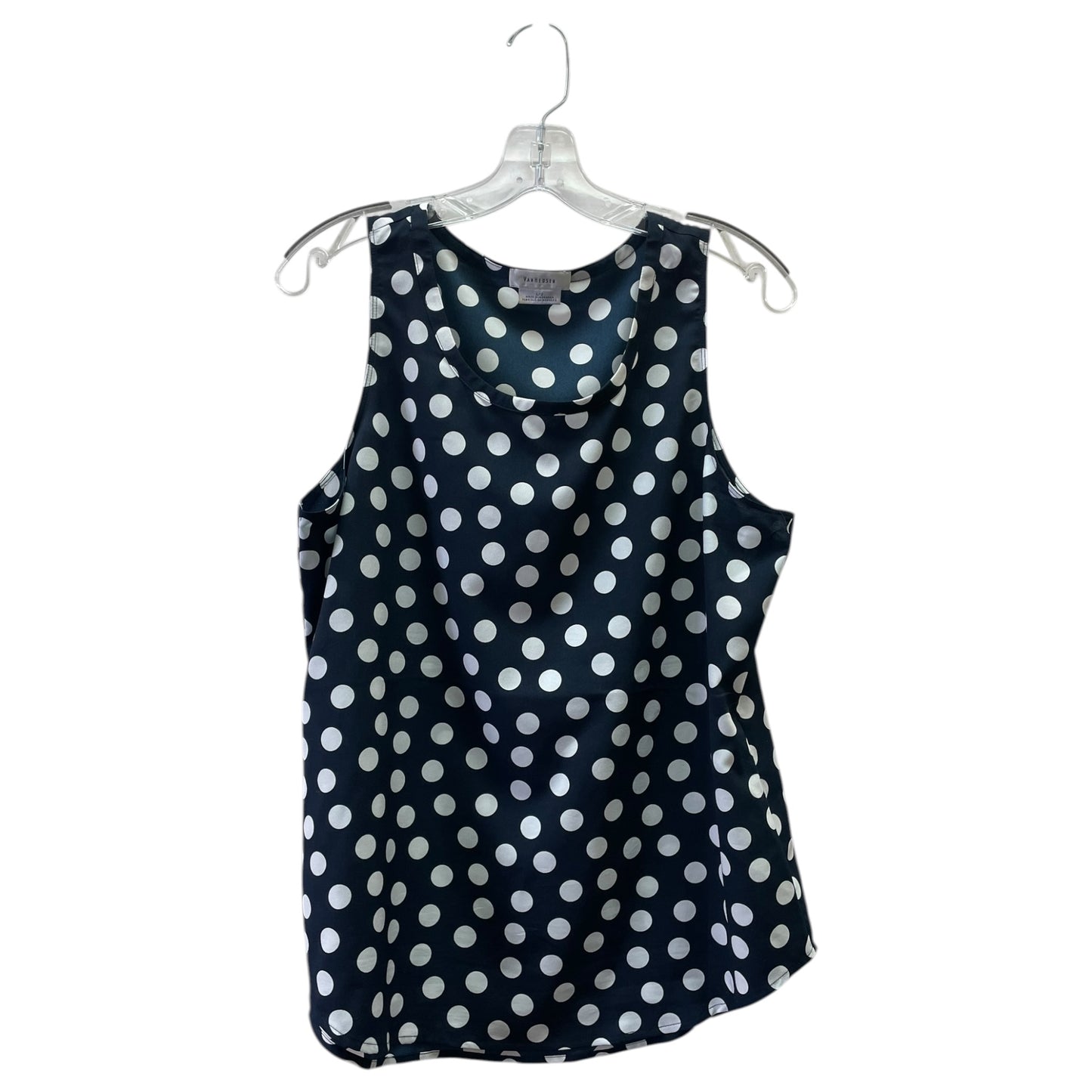 Blouse Sleeveless By Van Heusen In Polkadot Pattern, Size:L