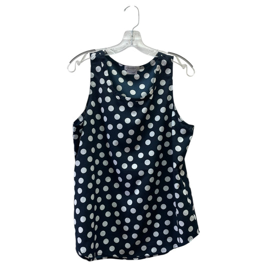 Blouse Sleeveless By Van Heusen In Polkadot Pattern, Size:L