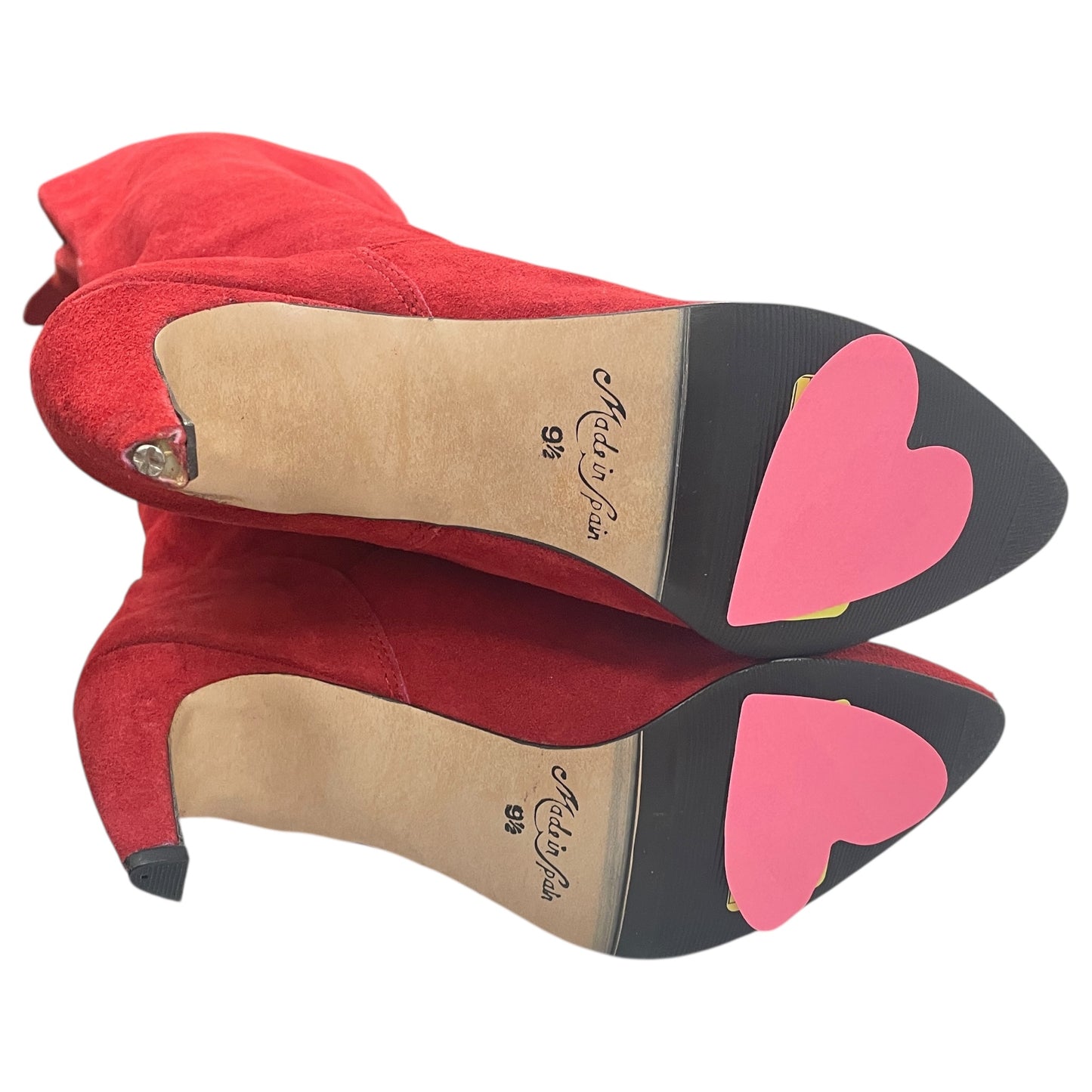 Boots Over-The-Knee Heels By In Red, Size:9.5