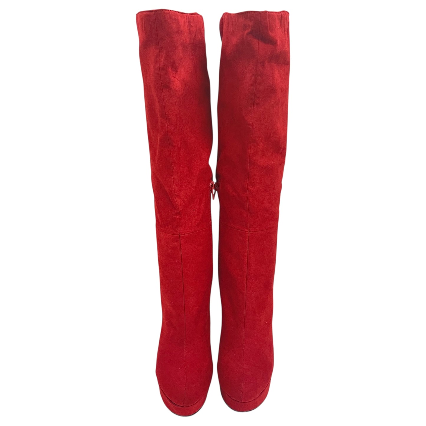 Boots Over-The-Knee Heels By Madden Girl In Red, Size:9