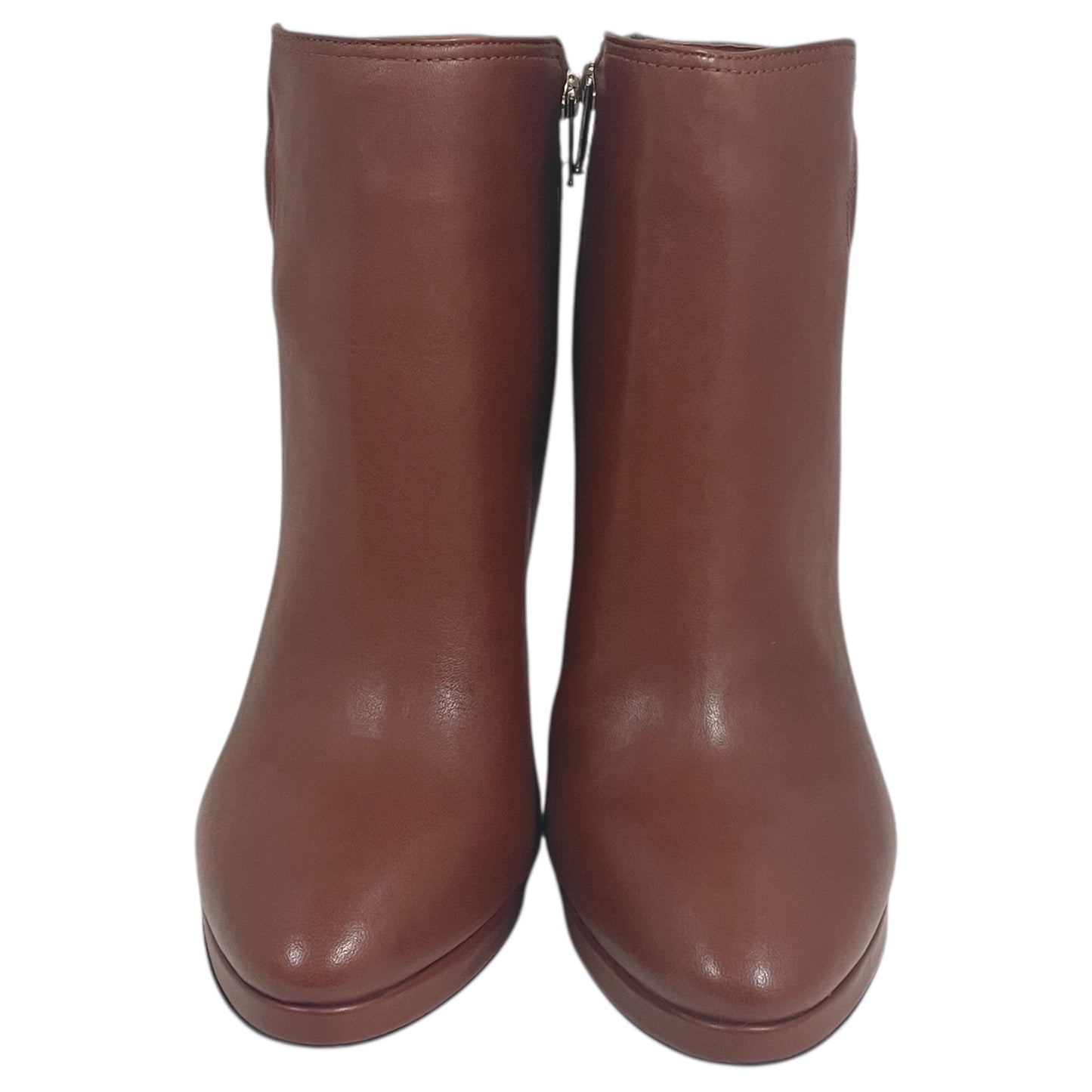 Boots Ankle Heels By Antonio Melani In Brown & Grey, Size:9.5