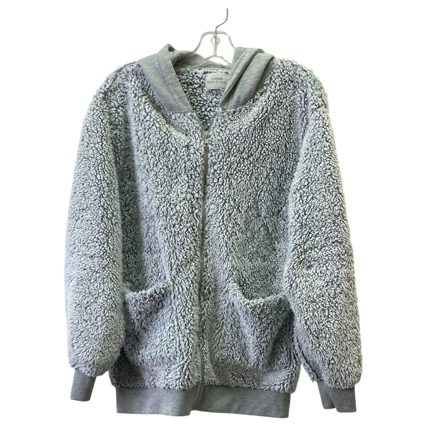Jacket Fleece By Urban Outfitters In Grey, Size:M