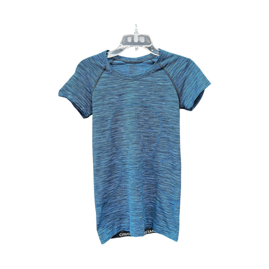 Athletic Top Ss By Lululemon In Blue, Size:M
