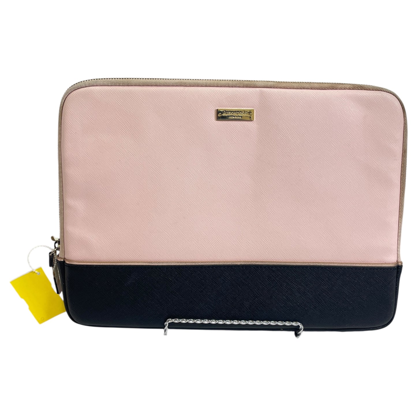 Laptop Sleeve Designer By Kate Spade In Black & Pink, Size:Large