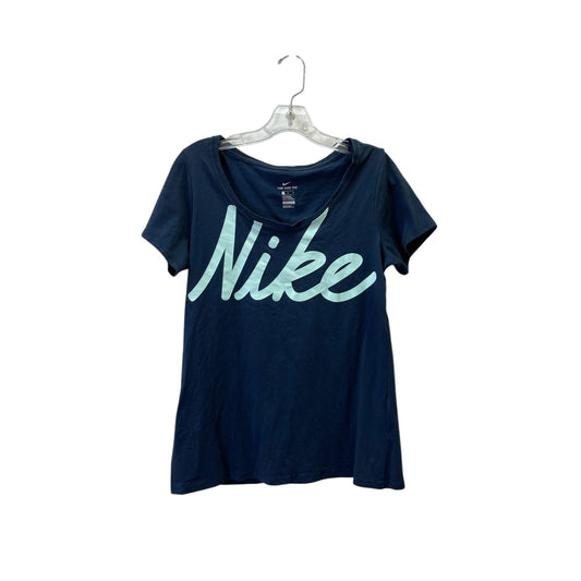 Athletic Top Ss By Nike Apparel In Blue, Size:M