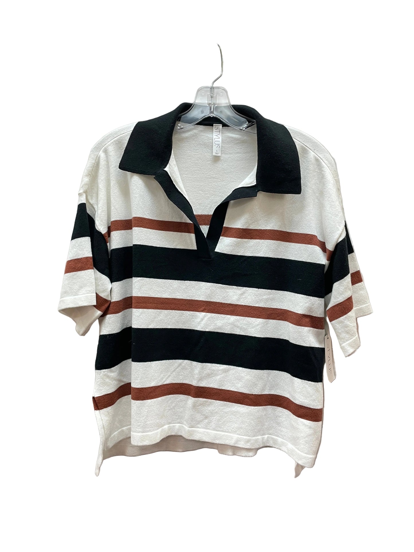 Top Ss By Stylus In Black & Brown, Size:L