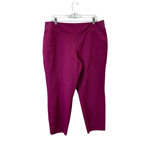 Pants Cropped By Investments In Purple, Size:14