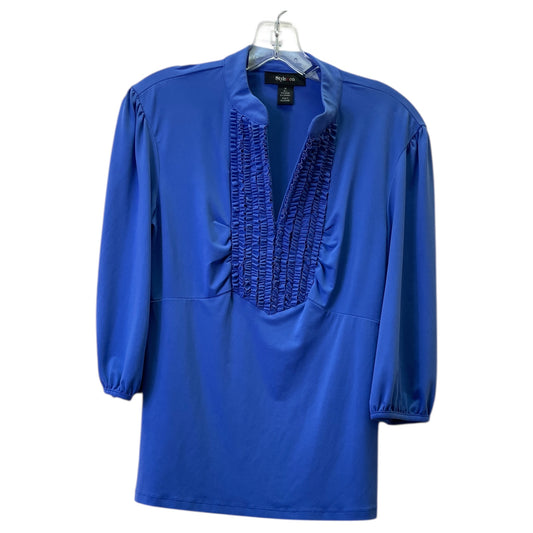 Top Ls Basic By Style And Company In Blue, Size:M
