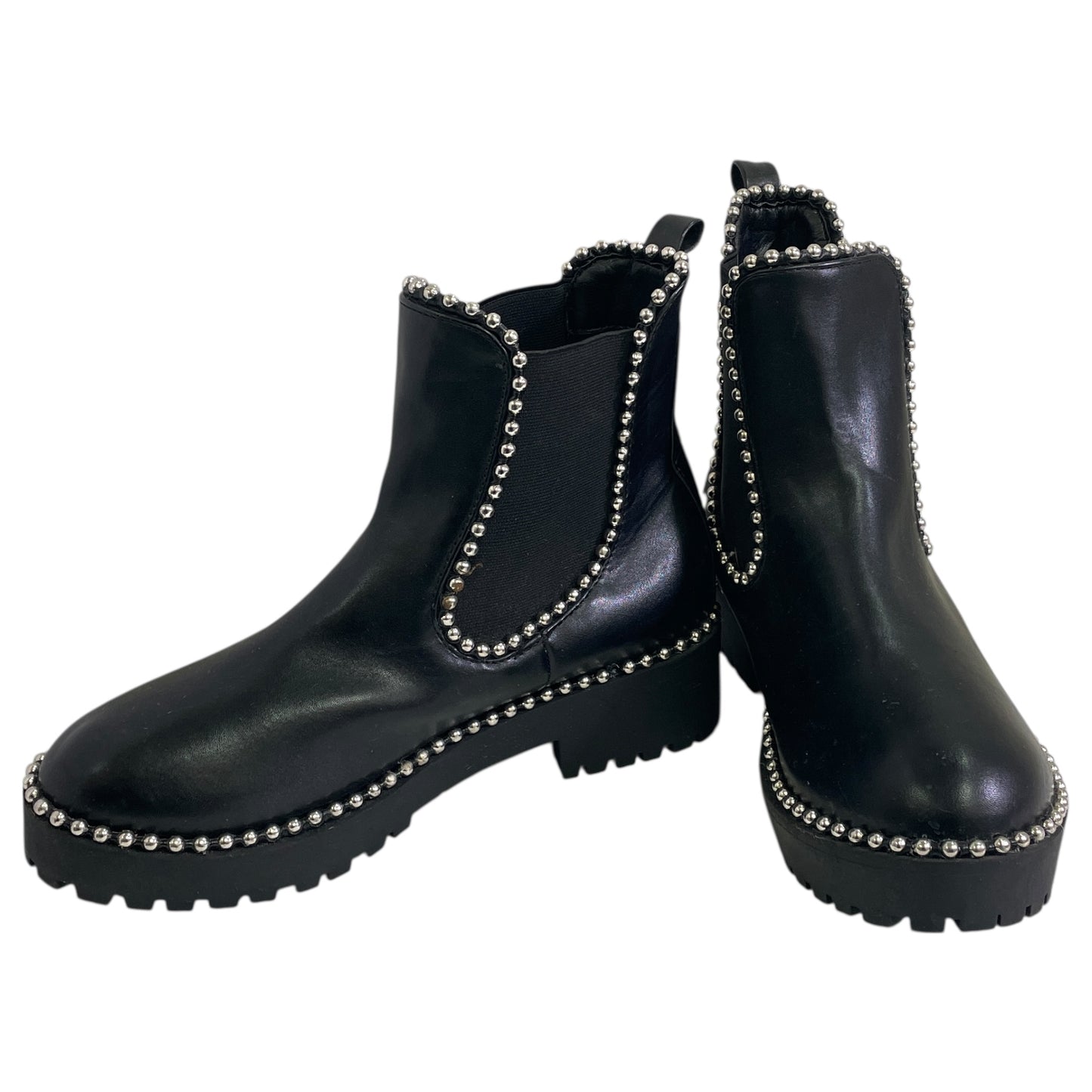 Boots Ankle Flats By M In Black, Size:6.5