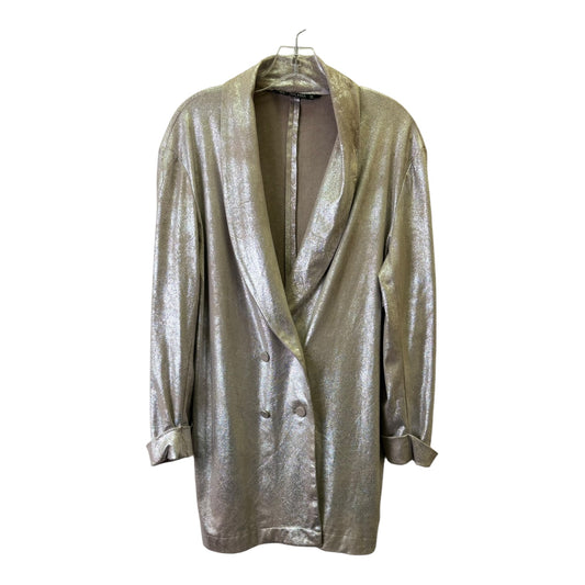 Blazer By Zara Basic In Silver, Size:L
