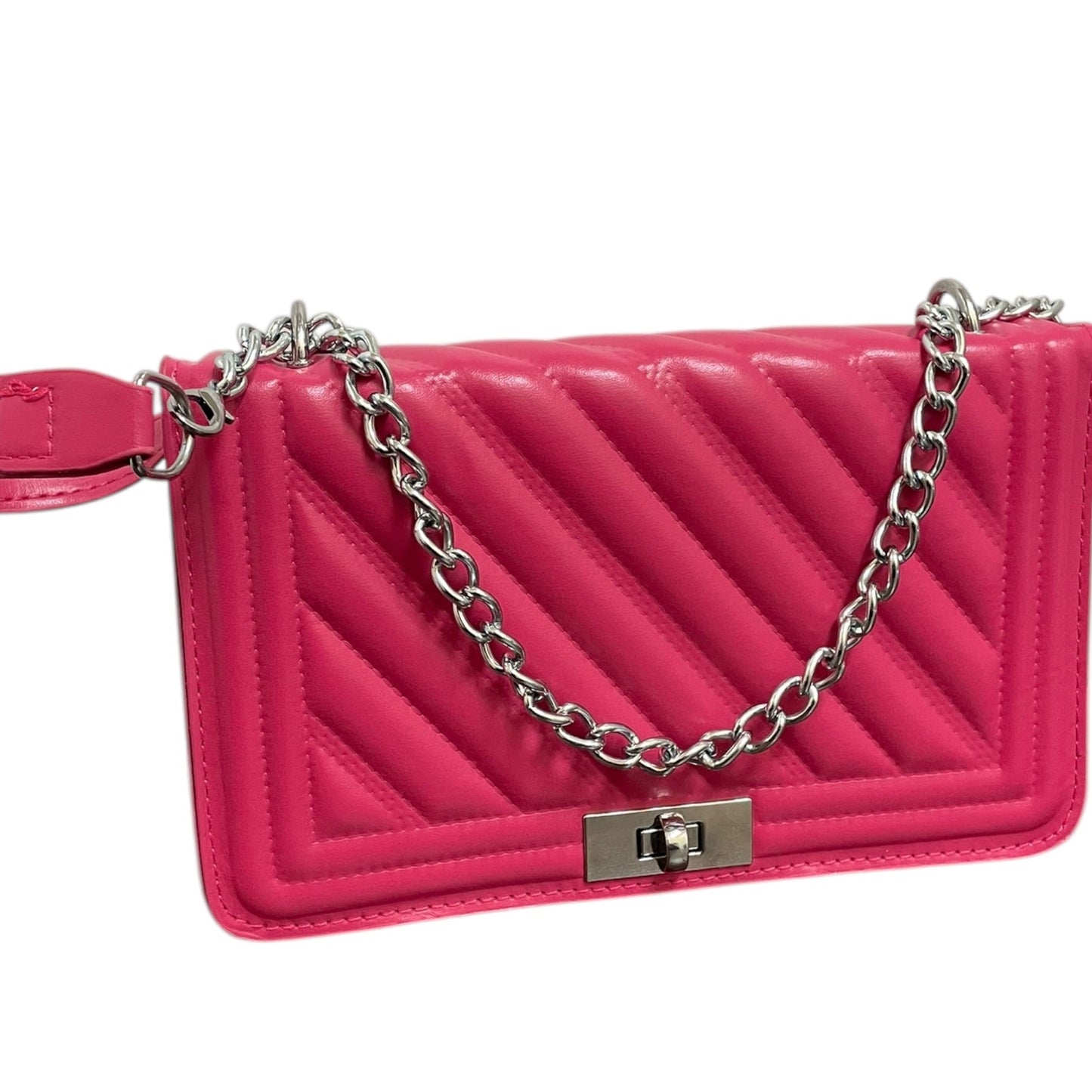 Belt Bag Leather By Clothes Mentor In Pink, Size:Small