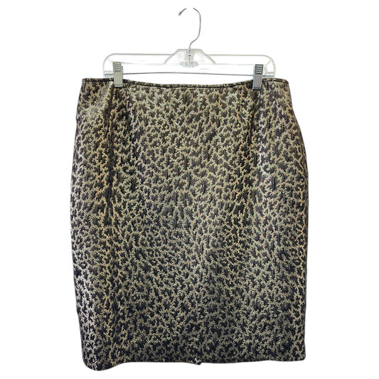 Skirt Mini & Short By Jones New York In Brown & Gold, Size:12